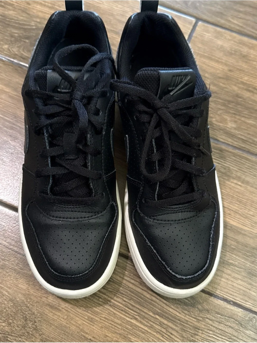 Nike Big Kids Court Borough Low EP Casual Sneakers Shoes Black Size 5Y